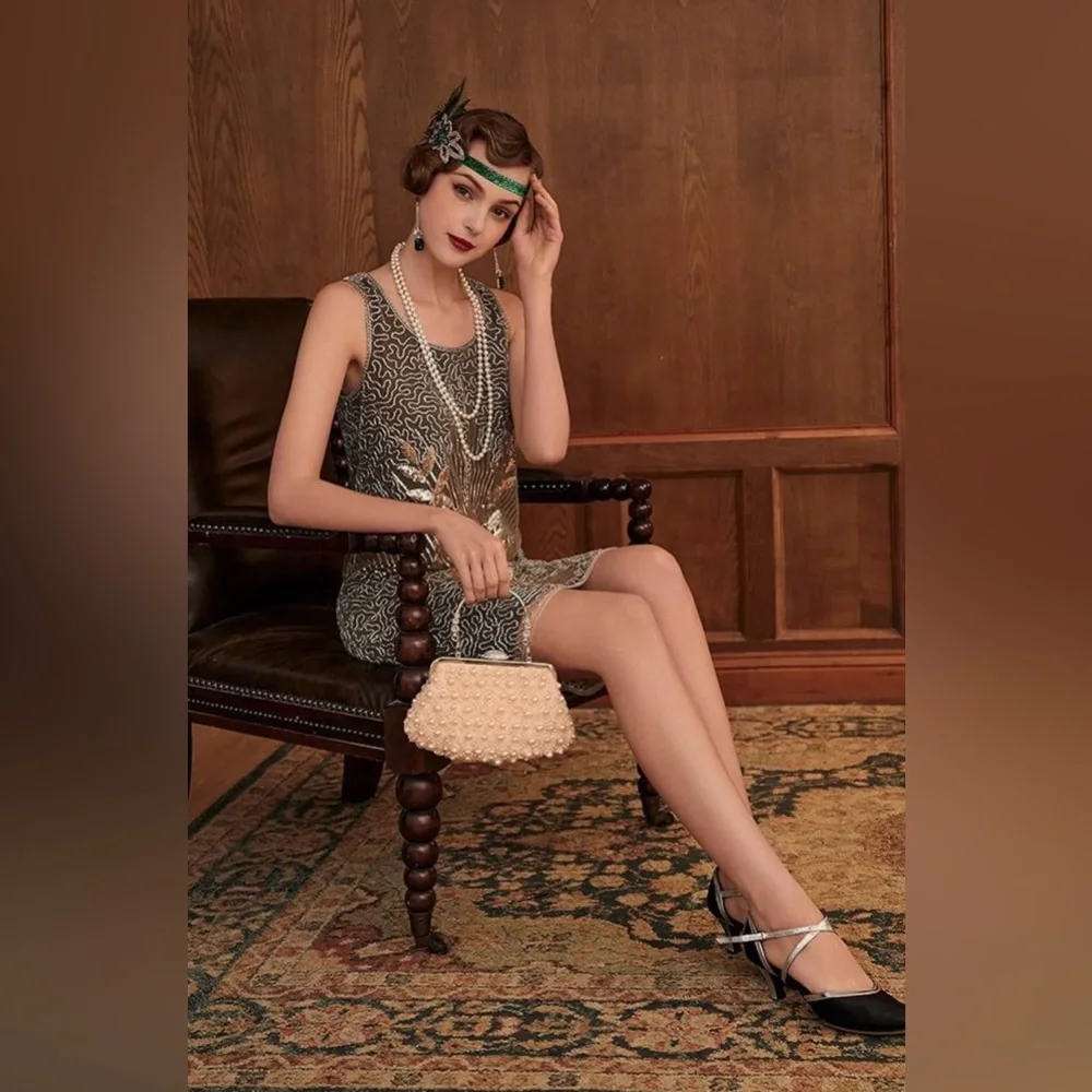 BABEYOND 1920s Style Flapper Dress
Beaded Great Gatsby Party Dress Size S - Picture 4 of 11